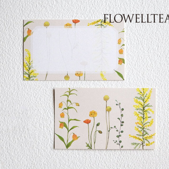 Message Cards -Yellow flowers