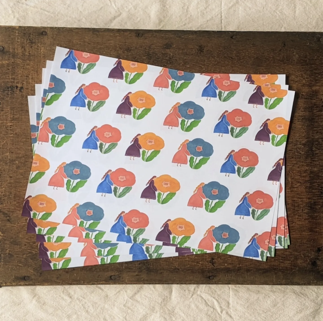 Wrapping paper -A4 Botanical paper