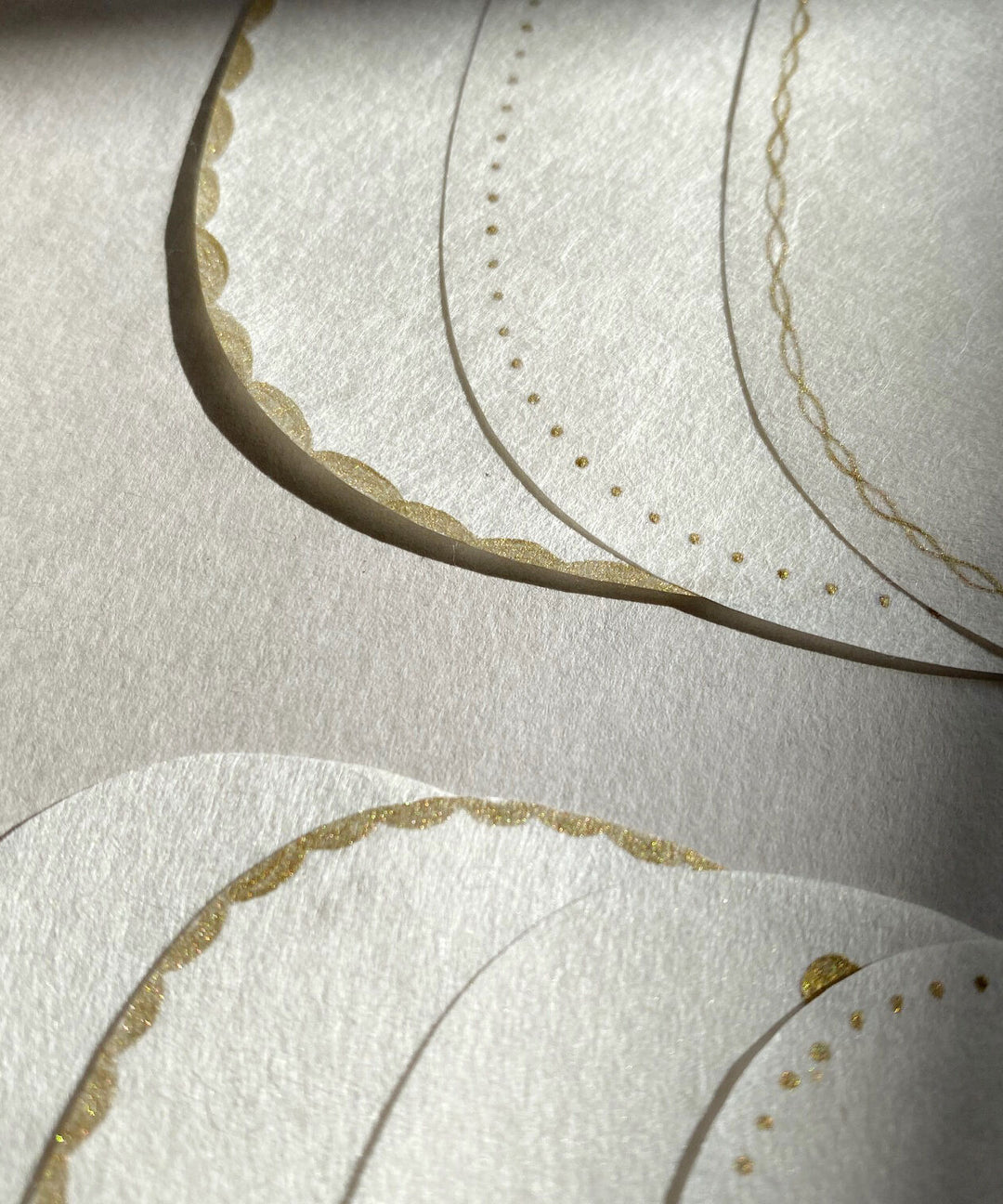 Letter Paper -Oval shaped Washi paper (10 Sheets + 5 Small Sheets)