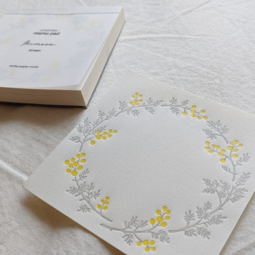 Spring Mimosa Message Pad | Foiled-Stamp Paper Spring Mimosa Message Pad | Foiled-Stamp Paper